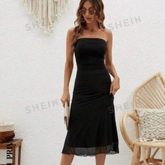 black strapless dress - Picture 7 of 8